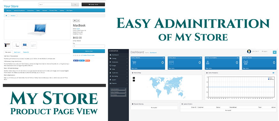 My eStore is easy to manage with its CMS, easy to surf for your customers with full tracking and reporting